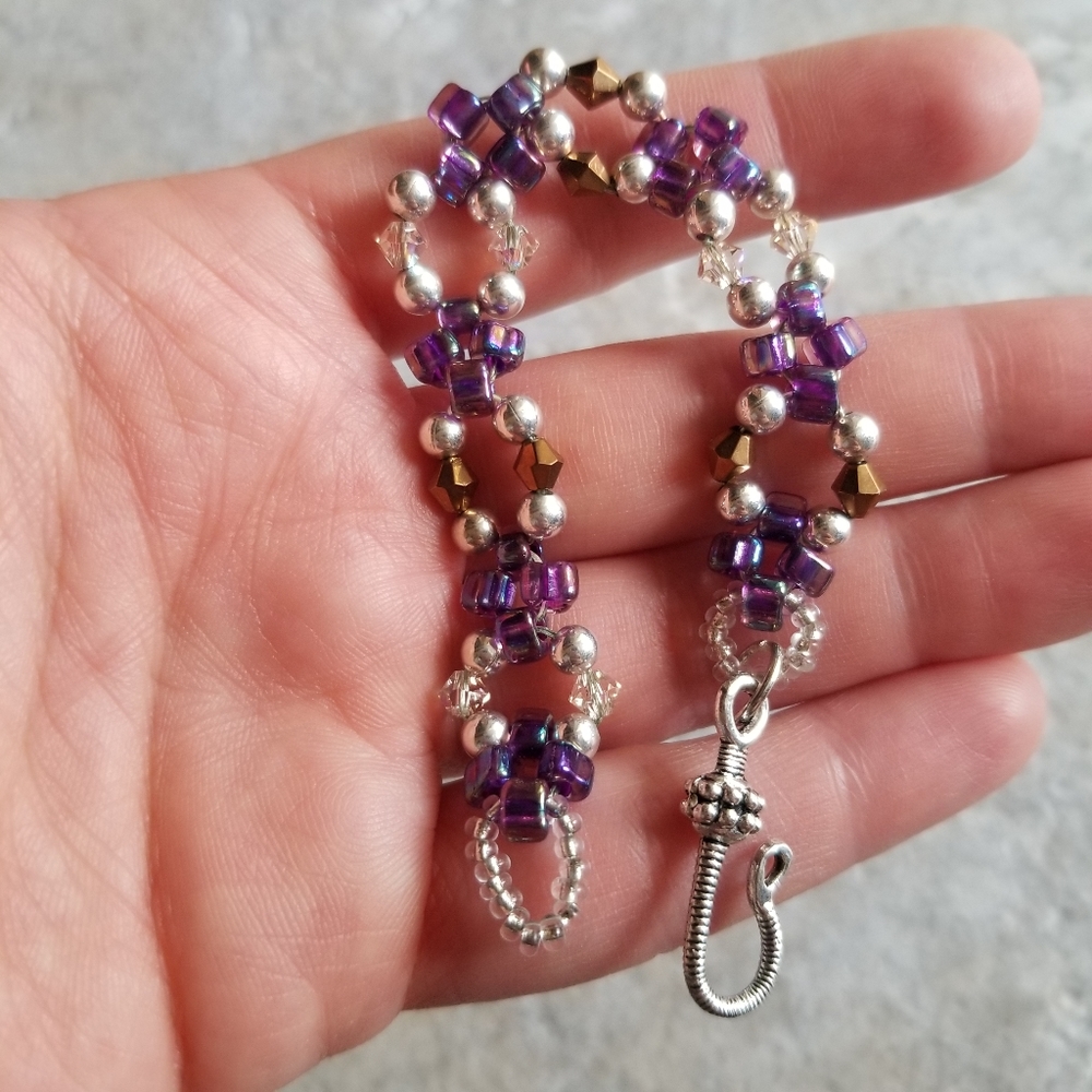 New gorgeous delicate intricate handmade beaded bracelet